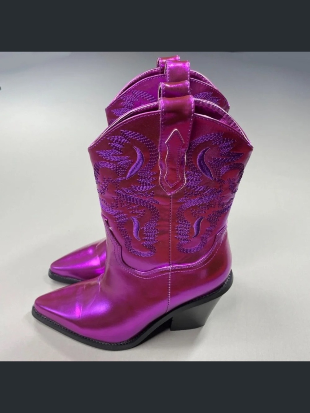 NEW Billini Boots Womens 7 purple black Sergio cowboy cowgirl western festival - Picture 4 of 13